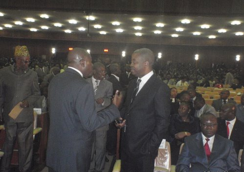 Photographie d’archive au Palais du Peuple de Kinshasa